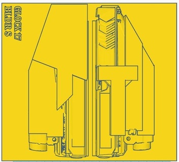 glock 17+ bldr Delgado funda 17 arma fuego Kydex moldura lámpara baldr 3d print model - Mito3D