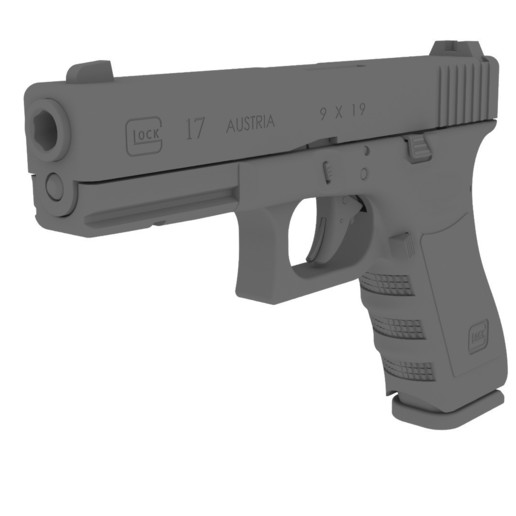 glock 17 arma glock17 pistola 3D print model - Mito3D