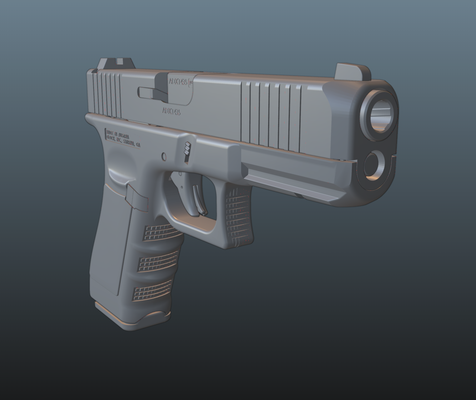 glock 17 glock17 pistola 3d impresión alto escuela politécnica réplica 3d print model - Mito3D