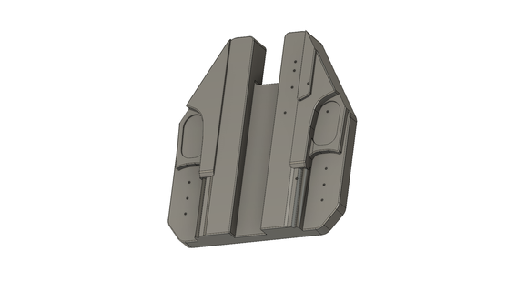 glock 17 19 deber podar plantilla Kydex funda molde pistola 3d print model - Mito3D