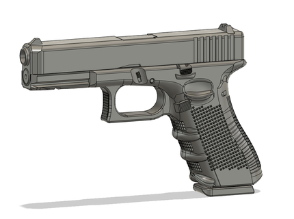 glock 17 accurato modello puntello 3d print model - Mito3D