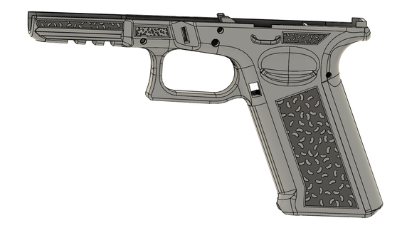 glock 17 beandip punteado 192 19 armas fuego apretones p80 cargador velocidad extendido lanzamiento FMDA pistola artístico diseños 3d print model - Mito3D