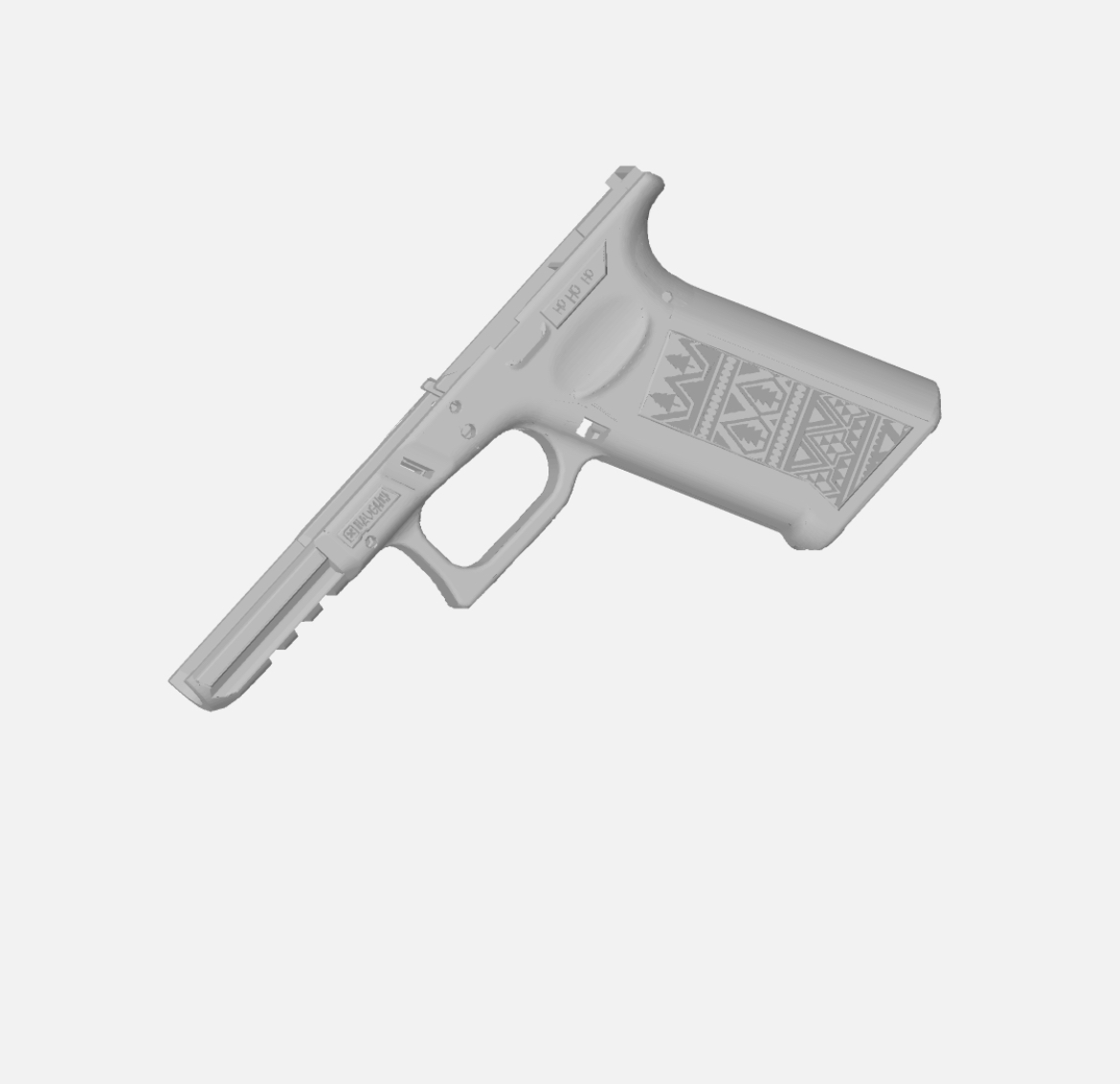 glock 17 christmas frame 3D print model - Mito3D