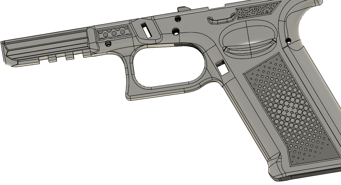 glock 17 dotz pointillé outils 192 19 armes feu poignées p80 speedloader élargi Libération fmda pistolet artistique dessins 3D print model - Mito3D