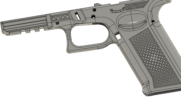 glock 17 dotz punteado herramientas 192 19 armas fuego apretones p80 cargador velocidad extendido lanzamiento FMDA pistola artístico diseños 3d print model - Mito3D