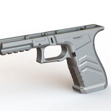 glock 17 telaio g17 rotaia passo stl file attrezzo glock17 pistola 9mm 3d print model - Mito3D