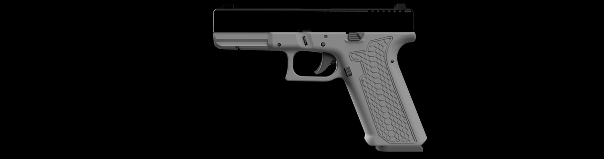 glock 17 gator stipple guns firearms triggers grips magazines rifle handstop speedloader extended release fmda 3d print model - Mito3D