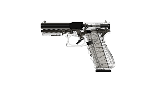 glock 17 gen 3 completo piezas pistola 9x19 9mm 9x19mm mano arma fuego juguete coleccionable educativo 3d print model - Mito3D
