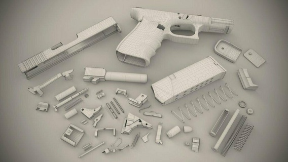 glock 17 gen 3 working parts prop gun advanced frame 3d printed magazine perfection guns printing 3d print model - Mito3D
