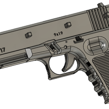 glock 17 llave estante percha pistola 3d print model - Mito3D