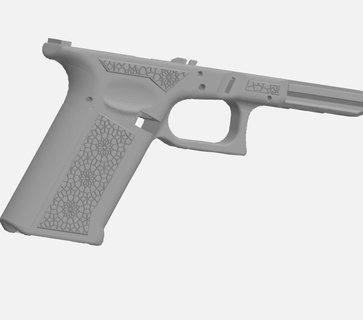 glock 17 metrik sivri uç çerçeve glock17 9mm 3d print model - Mito3D