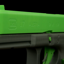 glock 17 mm pistolet 3d print model - Mito3D