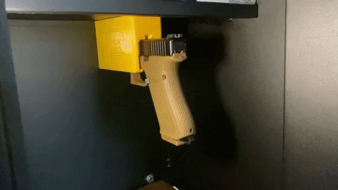 glock 17 mount safe table Gadget weapon pistol gun top surface ceiling holster 9mm 3d print model - Mito3D
