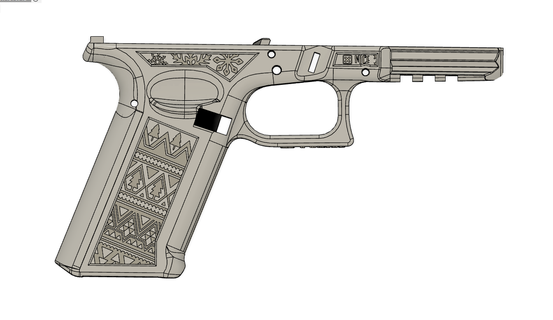 glock 17 p80 naughty nice stipple guns firearms triggers grips magazines rifle handstop speedloader fmda 3d print model - Mito3D