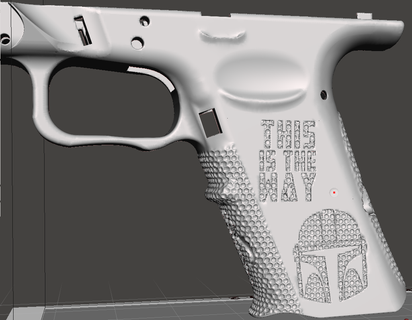 glock 17 p80 binari mandalorian stella guerre mando modo 3d print model - Mito3D
