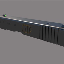 glock 17 stile bullone margherita 5501 glock17 daisy5501 pistola 3d print model - Mito3D