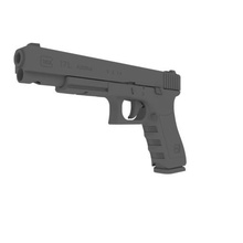 glock 17l arma glock17l pistola fogo brinquedo 3d print model - Mito3D