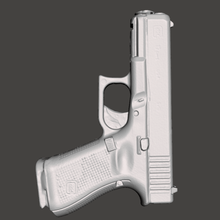 glock 19 boyutsal doğru tabanca 3d print model - Mito3D