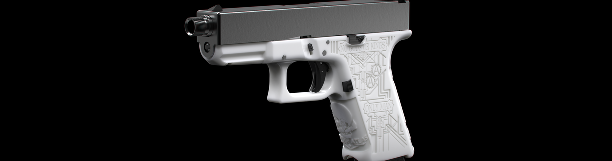 glock 19 atticus 17 guns firearms triggers grips magazines rifle handstop speedloader extended release fmda 3d print model - Mito3D