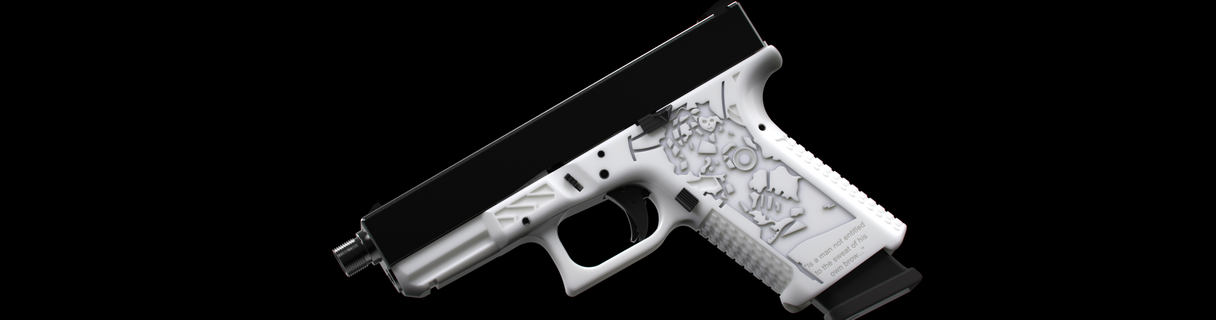 glock 19 bioshock 17 armes feu déclencheurs poignées magazines fusil handstop speedloader élargi Libération fmda 3d print model - Mito3D