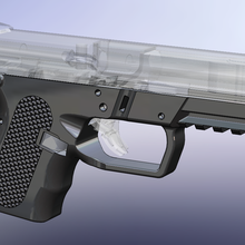 glock 19 komutan çerçeve araç g19 3d basılı raylar 9mm tabanca g26 3d print model - Mito3D