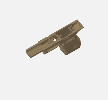 glock 19 frame glock glock19 glock17 9mm  3d print model - Mito3D