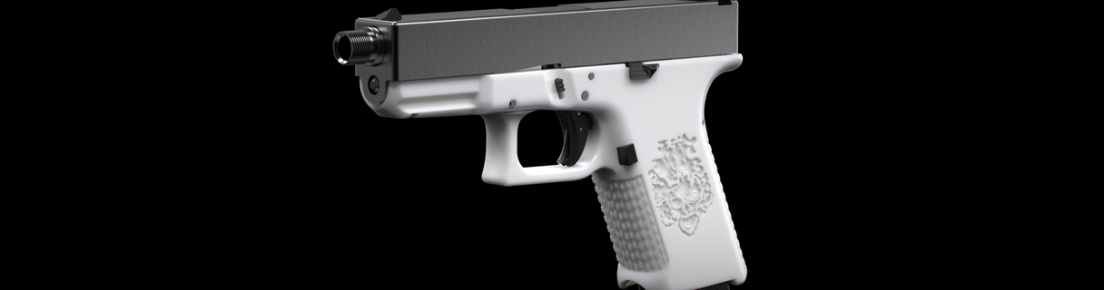 glock 19 fury stipple 17 guns firearms triggers grips magazines rifle handstop speedloader extended release fmda 3d print model - Mito3D