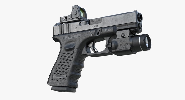 glock 19 gen Game guns and 3d print model - Mito3D