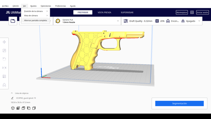 glock 19 gucci utensili glock17 3d print model - Mito3D