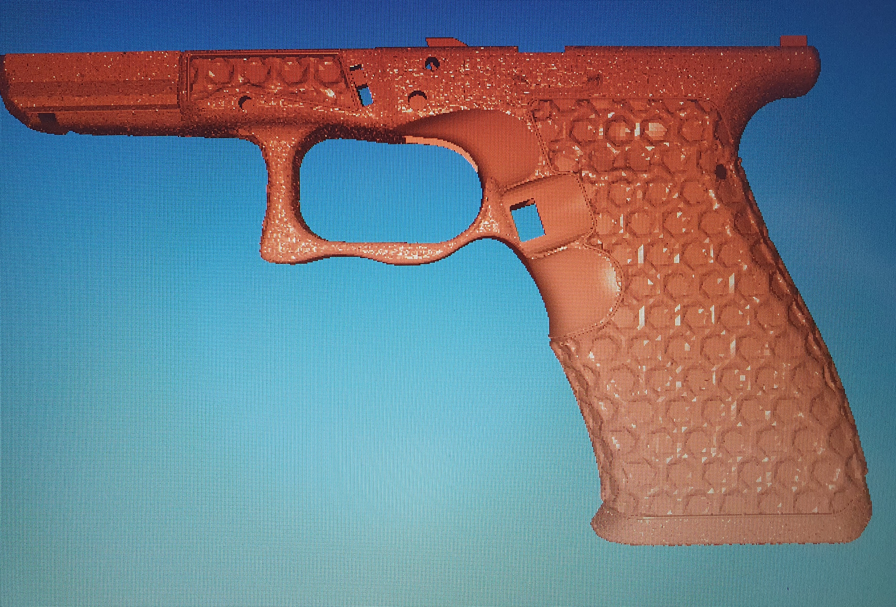 glock 19 hex quadro Armação glock19 defcad 3D print model - Mito3D