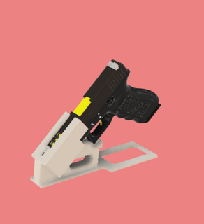 glock 19 holder pistol handgun weapon gun fixture 3d print model - Mito3D
