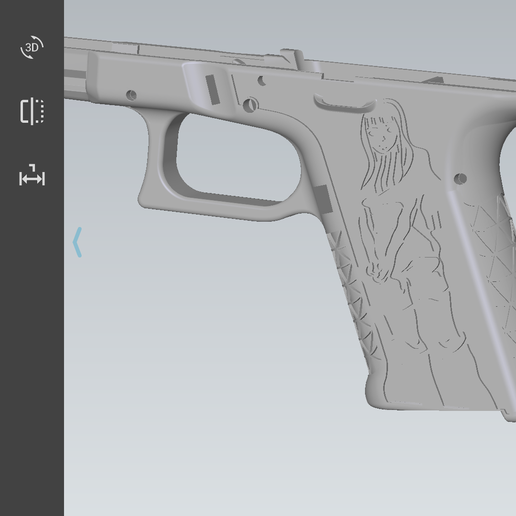 glock 19 naruto hinata herramienta armas 3D print model - Mito3D