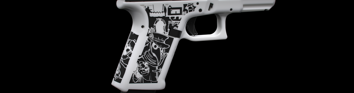 glock 19 veba doktor nokta 192 17 silahlar ateşli tetikler kulplar dergiler tüfek eller serbest hızlı yükleyici Genişletilmiş bırakmak fmda tabanca sanatsal tasarımlar 3d print model - Mito3D