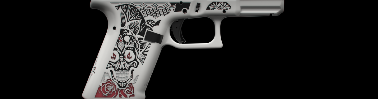glock 19 santa pontilhado 17 armas fogo gatilhos apertos revistas rifle parada mão speedloader estendido liberação fmda 3d print model - Mito3D
