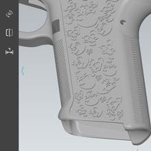 glock 19 cranio cimitero attrezzo pistole 3d print model - Mito3D