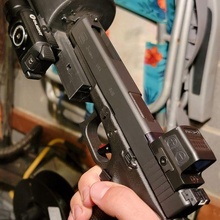 glock 19 suppressor frame mounted 3d print model - Mito3D