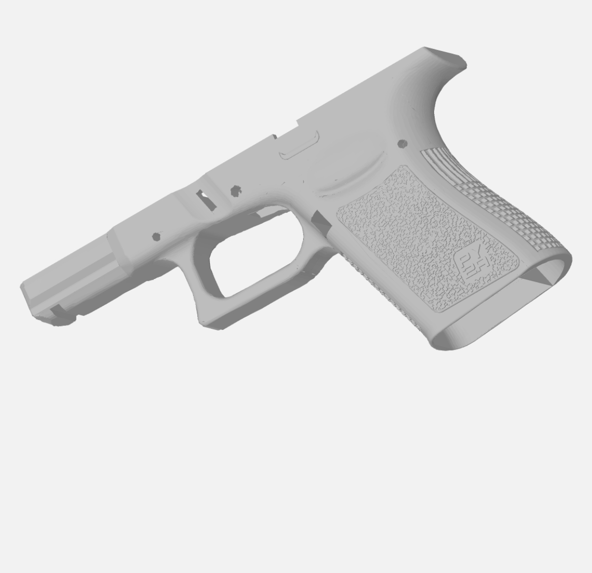glock 19 textured glock19 9mm guns 3d 3D print model - Mito3D