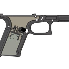 glock 19 waifu pontilhado quadro Armação anime 3d print model - Mito3D