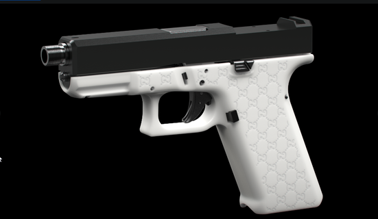 glock 19x gucci 192 17 19 guns firearms grips handstop speedloader extended release fmda gun artistic designs 3d print model - Mito3D