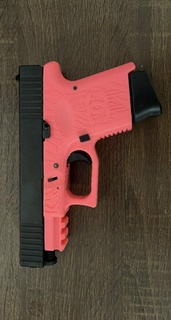 glock 26 chanel zebra stipple 192 17 19 guns firearms p80 grips handstop speedloader extended release fmda gun artistic designs 3d print model - Mito3D