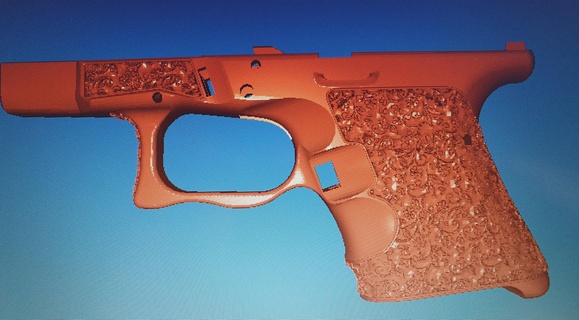 glock 26 frame engraved glock26 defcad 3d print model - Mito3D