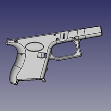glock 26 g26 game frame lower complete gun toy model 3d print model - Mito3D