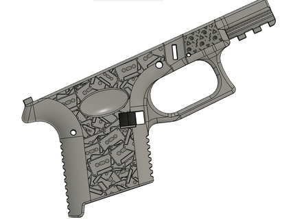 glock 26 party stipple 192 17 19 guns firearms p80 grips handstop speedloader extended release fmda gun artistic designs 3d print model - Mito3D
