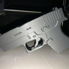 glock 43 balck widow Waffe Armee Polizei Pistole 3d print model - Mito3D