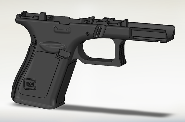 glock 44 quadro armação 3d print model - Mito3D