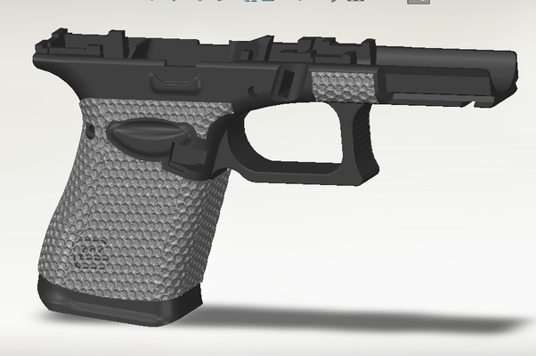 glock 44 quadro armação favo mel 3d print model - Mito3D