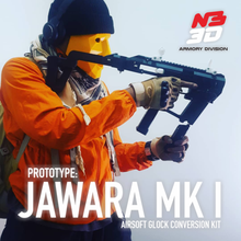 glock kit de conversion - jawara mki airsoftgun jeu airsoft la carabine Impression 3d 3d print model - Mito3D
