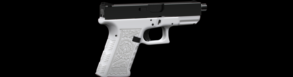 glock fmda 192 remix - polynesian stipple 17 guns firearms triggers grips magazines rifle handstop speedloader extended release 3d print model - Mito3D