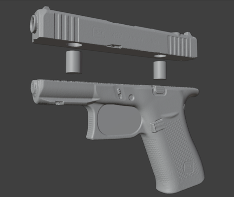 glock g43 g19 g17 halfter kydex molde schimmel plica gurren prensa lanterna streamlight split 3d print model - Mito3D