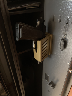glock magnetic mount storage units gun unit handle 1911 pistol wall organizer parts 3d print model - Mito3D
